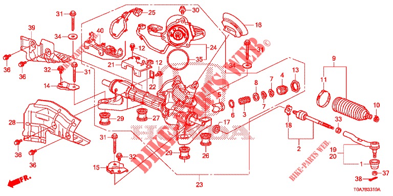 P.S. GEAR BOX (LH) for Honda CR-V DIESEL 2.2 COMFORT 5 Doors 6 speed manual 2013
