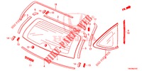 REAR WINDSHIELD/QUARTER G LASS  for Honda CR-V DIESEL 2.2 COMFORT 5 Doors 5 speed automatic 2013