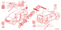 EMBLEMS/CAUTION LABELS  for Honda CR-V DIESEL 2.2 DIESEL ELEGANCE L 5 Doors 6 speed manual 2013
