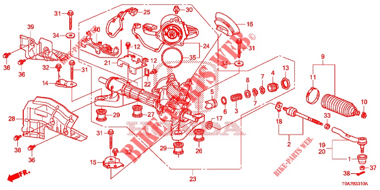 P.S. GEAR BOX (LH) for Honda CR-V DIESEL 2.2 DIESEL ELEGANCE L 5 Doors 6 speed manual 2013