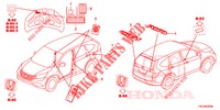EMBLEMS/CAUTION LABELS  for Honda CR-V DIESEL 2.2 DIESEL ELEGANCE L 5 Doors 5 speed automatic 2013