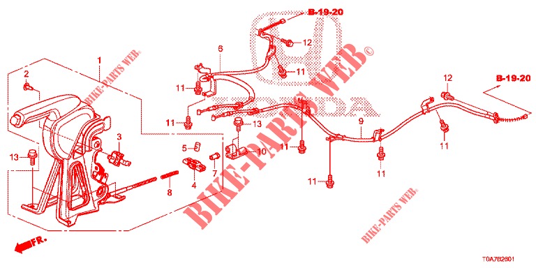 PARKING BRAKE (2.0L) (DIESEL) (LH) for Honda CR-V DIESEL 2.2 DIESEL ELEGANCE L 5 Doors 5 speed automatic 2013