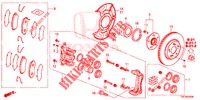 FRONT BRAKE (1) for Honda CR-V DIESEL 2.2 ELEGANCE 5 Doors 6 speed manual 2013