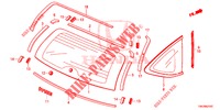 REAR WINDSHIELD/QUARTER G LASS  for Honda CR-V DIESEL 2.2 ELEGANCE 5 Doors 6 speed manual 2013