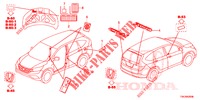 EMBLEMS/CAUTION LABELS  for Honda CR-V DIESEL 2.2 ELEGANCE 5 Doors 5 speed automatic 2013