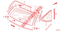 REAR WINDSHIELD/QUARTER G LASS  for Honda CR-V DIESEL 2.2 ELEGANCE 5 Doors 5 speed automatic 2013