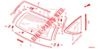 REAR WINDSHIELD/QUARTER G LASS  for Honda CR-V DIESEL 2.2 EXECUTIVE NAVI 5 Doors 5 speed automatic 2013