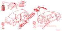 EMBLEMS/CAUTION LABELS  for Honda CR-V DIESEL 1.6 COMFORT 5 Doors 6 speed manual 2016