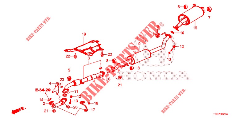 EXHAUST PIPE/SILENCER (DIESEL) (2) for Honda CR-V DIESEL 1.6 COMFORT 5 Doors 6 speed manual 2016