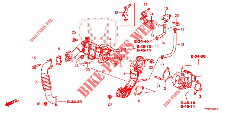 EGR VALVE (LP) (DIESEL) for Honda CR-V DIESEL 1.6 ELEGANCE 5 Doors 6 speed manual 2016