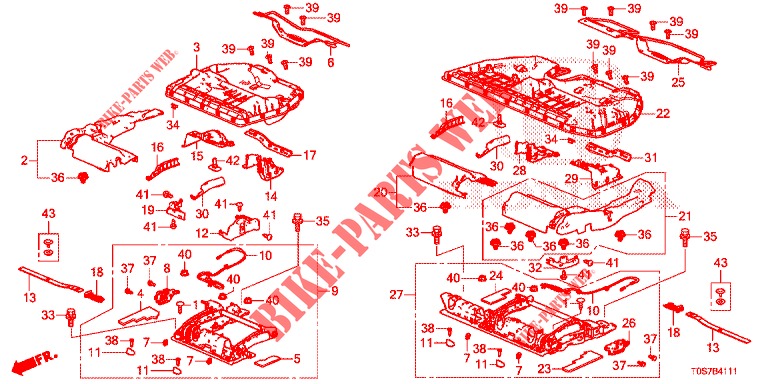 REAR SEAT COMPONENTS (2) for Honda CR-V DIESEL 1.6 ELEGANCE 5 Doors 6 speed manual 2016