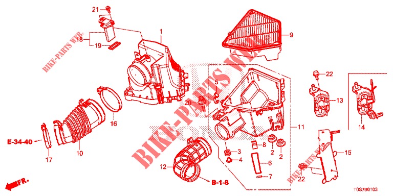 AIR CLEANER (DIESEL) for Honda CR-V DIESEL 1.6 EXECUTIVE NAVI 4WD 5 Doors 6 speed manual 2016