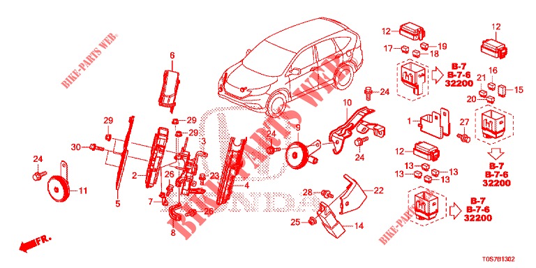CONTROL UNIT (COMPARTIMENT MOTEUR) (3) for Honda CR-V DIESEL 1.6 EXECUTIVE NAVI 4WD 5 Doors 6 speed manual 2016