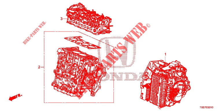 ENGINE ASSY./TRANSMISSION  ASSY. (DIESEL) for Honda CR-V DIESEL 1.6 EXECUTIVE NAVI 4WD 5 Doors 6 speed manual 2016