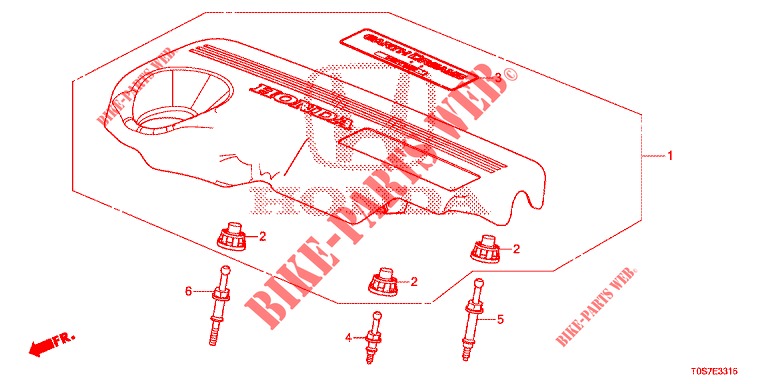 ENGINE COVER (DIESEL) for Honda CR-V DIESEL 1.6 EXECUTIVE NAVI 4WD 5 Doors 6 speed manual 2016