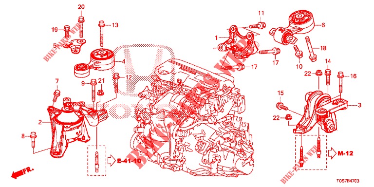 ENGINE MOUNTS (DIESEL) (1) for Honda CR-V DIESEL 1.6 EXECUTIVE NAVI 4WD 5 Doors 6 speed manual 2016