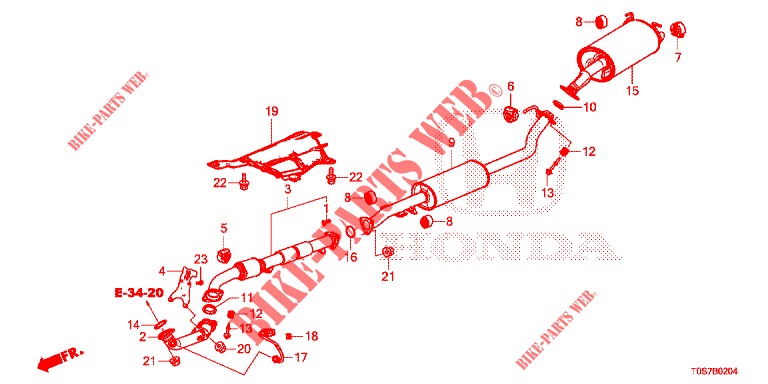 EXHAUST PIPE/SILENCER (DIESEL) (2) for Honda CR-V DIESEL 1.6 EXECUTIVE NAVI 4WD 5 Doors 6 speed manual 2016