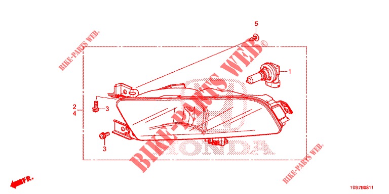 FOG LAMP (2) for Honda CR-V DIESEL 1.6 EXECUTIVE NAVI 4WD 5 Doors 6 speed manual 2016
