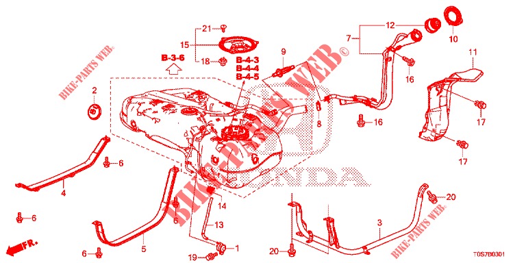 FUEL FILLER PIPE (DIESEL) for Honda CR-V DIESEL 1.6 EXECUTIVE NAVI 4WD 5 Doors 6 speed manual 2016
