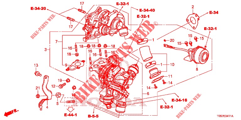 TURBOCHARGER (DIESEL) (2) for Honda CR-V DIESEL 1.6 EXECUTIVE NAVI 4WD 5 Doors 6 speed manual 2016