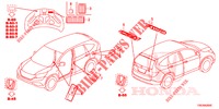 EMBLEMS/CAUTION LABELS  for Honda CR-V DIESEL 1.6 EXCLUSIVE NAVI 4WD 5 Doors 6 speed manual 2016