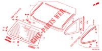 REAR WINDSHIELD/QUARTER G LASS  for Honda CR-V DIESEL 2.2 ELEGANCE 5 Doors 5 speed automatic 2012