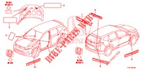 EMBLEMS/CAUTION LABELS  for Honda CR-V HYBRID 2.0 BASE 5 Doors Electronic CVT 2019