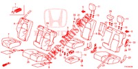 REAR SEAT/SEATBELT (2D)  for Honda CR-V HYBRID 2.0 TOP 5 Doors Electronic CVT 2019