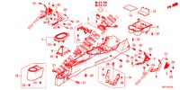 CENTER CONSOLE  for Honda CR-Z IMA BASE 3 Doors 6 speed manual 2012