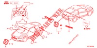 EMBLEMS/CAUTION LABELS  for Honda CR-Z IMA BASE 3 Doors 6 speed manual 2012