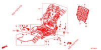 FRONT SEAT COMPONENTS (G.) (HAUTEUR MANUELLE) for Honda CR-Z IMA BASE 3 Doors 6 speed manual 2012
