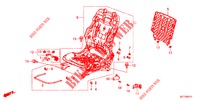 FRONT SEAT COMPONENTS (G.) (HAUTEUR MANUELLE) for Honda CR-Z 1.5 GT 3 Doors 6 speed manual 2012