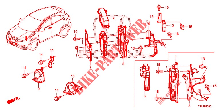 CONTROL UNIT (COMPARTIMENT MOTEUR) (1) (KE/KG) for Honda HR-V 1.5 ELEGANCE 5 Doors 6 speed manual 2016