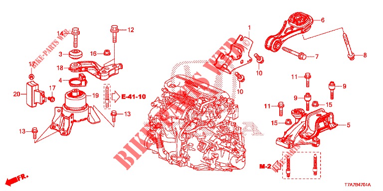 ENGINE MOUNTS (DIESEL) for Honda HR-V DIESEL 1.6 EXCLUSIVE 5 Doors 6 speed manual 2016
