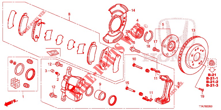 FRONT BRAKE  for Honda HR-V DIESEL 1.6 EXCLUSIVE 5 Doors 6 speed manual 2016