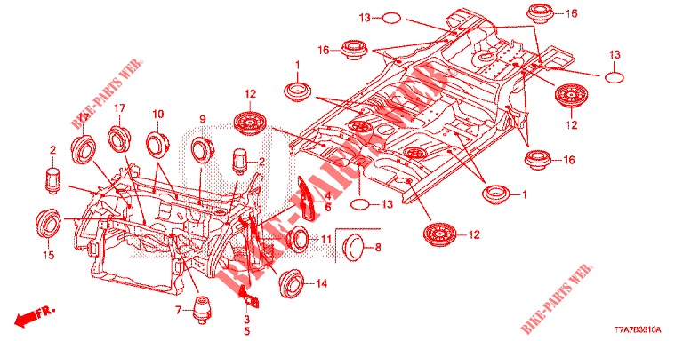 GROMMET (AVANT) for Honda HR-V 1.5 ELEGANCE 5 Doors full automatic 2017
