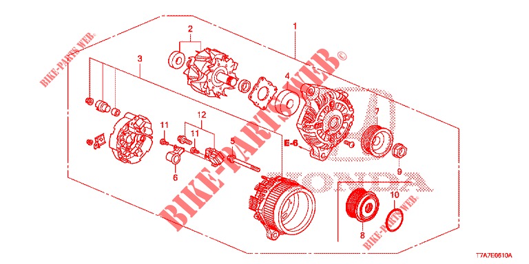 ALTERNATOR (MITSUBISHI) (1.5L) (KE/KG) for Honda HR-V 1.5 EXECUTIVE 5 Doors 6 speed manual 2018