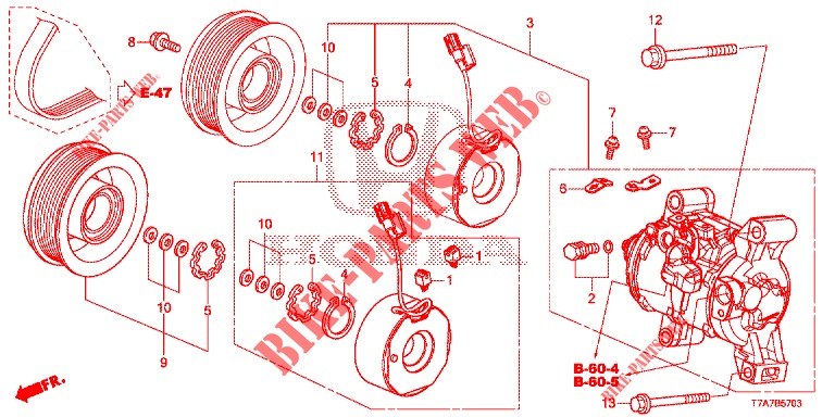 AIR CONDITIONER (COMPRESSEUR) (DIESEL) for Honda HR-V DIESEL 1.6 EXECUTIVE 5 Doors 6 speed manual 2018