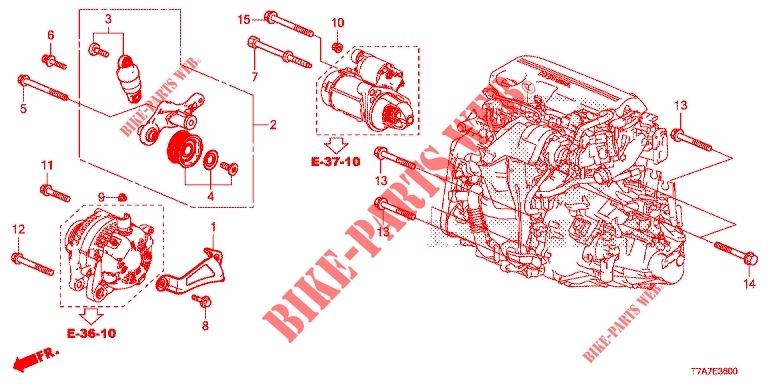 AUTO TENSIONER (DIESEL) for Honda HR-V DIESEL 1.6 EXECUTIVE 5 Doors 6 speed manual 2018