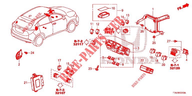 CONTROL UNIT (CABINE) (1) (LH) for Honda HR-V DIESEL 1.6 EXECUTIVE 5 Doors 6 speed manual 2018