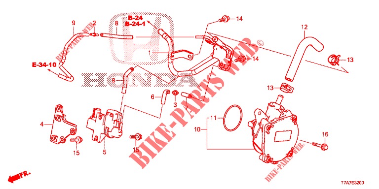 INSTALL PIPE/VACUUM PUMP (DIESEL) for Honda HR-V DIESEL 1.6 EXECUTIVE 5 Doors 6 speed manual 2018