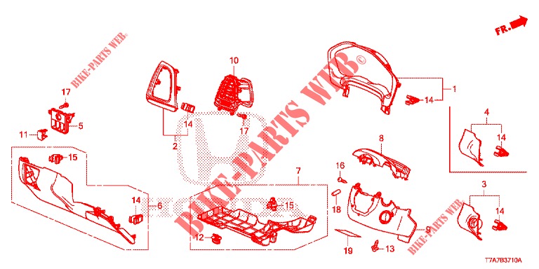 INSTRUMENT GARNISH (COTE DE CONDUCTEUR) (LH) for Honda HR-V DIESEL 1.6 EXECUTIVE 5 Doors 6 speed manual 2018