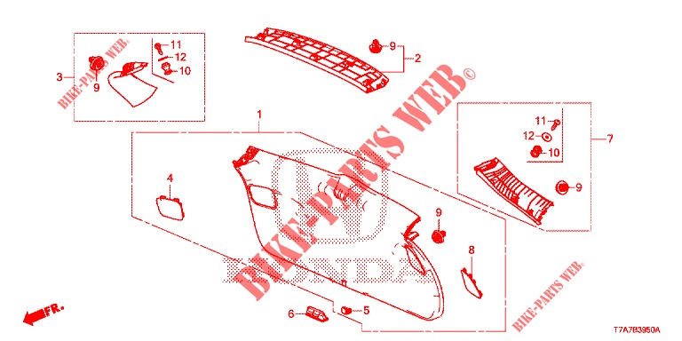TAILGATE LINING/ REAR PANEL LINING (2D)  for Honda HR-V DIESEL 1.6 EXECUTIVE 5 Doors 6 speed manual 2018