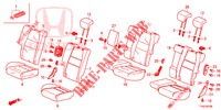 REAR SEAT/SEATBELT (2D)  for Honda HR-V 1.5 COMFORT 5 Doors 6 speed manual 2019