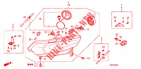 HEADLIGHT (HALOGENE) for Honda INSIGHT EXECUTIVE 5 Doors full automatic 2011