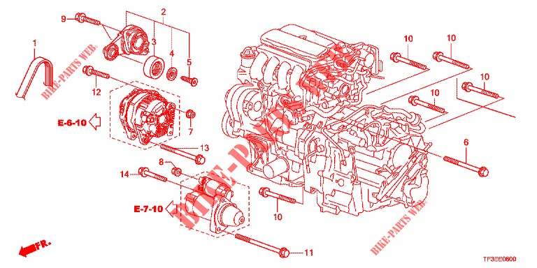 AUTO TENSIONER  for Honda JAZZ 1.4 LUXURY 5 Doors 5 speed manual 2012