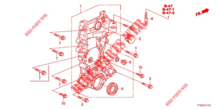 CHAIN CASE  for Honda JAZZ 1.4 LUXURY 5 Doors 5 speed manual 2012