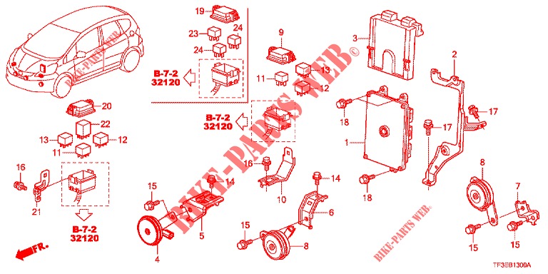 CONTROL UNIT (COMPARTIMENT MOTEUR) (LH) for Honda JAZZ 1.4 LUXURY 5 Doors 5 speed manual 2012
