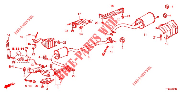 EXHAUST PIPE/SILENCER (PGM FI)  for Honda JAZZ 1.4 LUXURY 5 Doors 5 speed manual 2012
