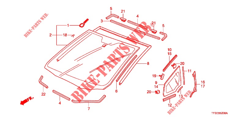 FRONT WINDSHIELD/ REAR WINDSHIELD  for Honda JAZZ 1.4 LUXURY 5 Doors 5 speed manual 2012